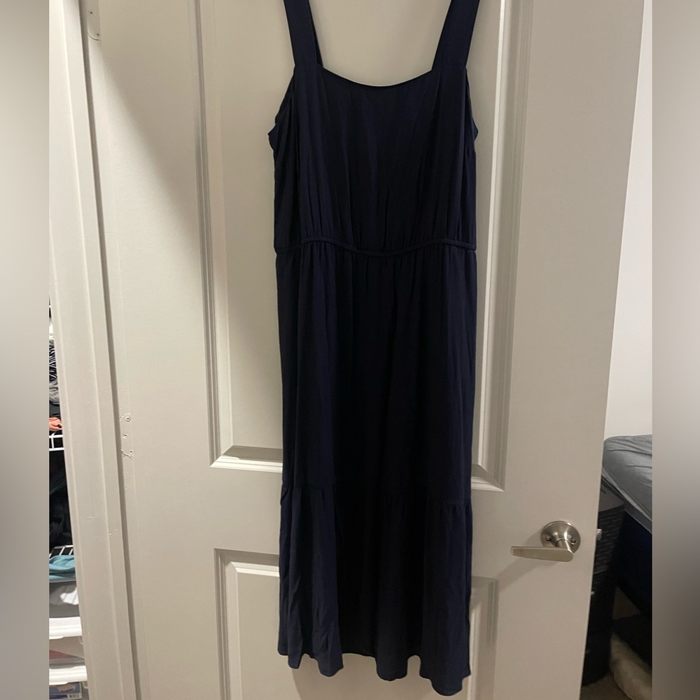 Amazon Essentials navy midi dress